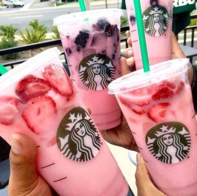 Starbucks strawberry pink drink