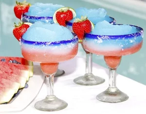 Red white and blue cocktail