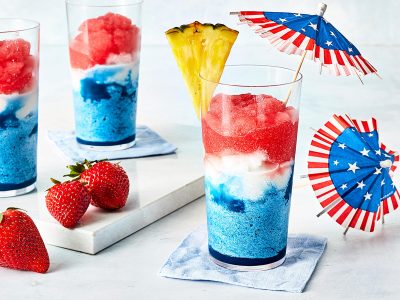 Red white and blue cocktail