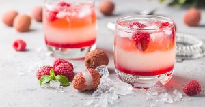 Cocktail with lychee